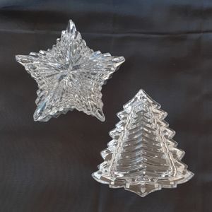 Vintage Nachtmann star and tree crystal boxes.